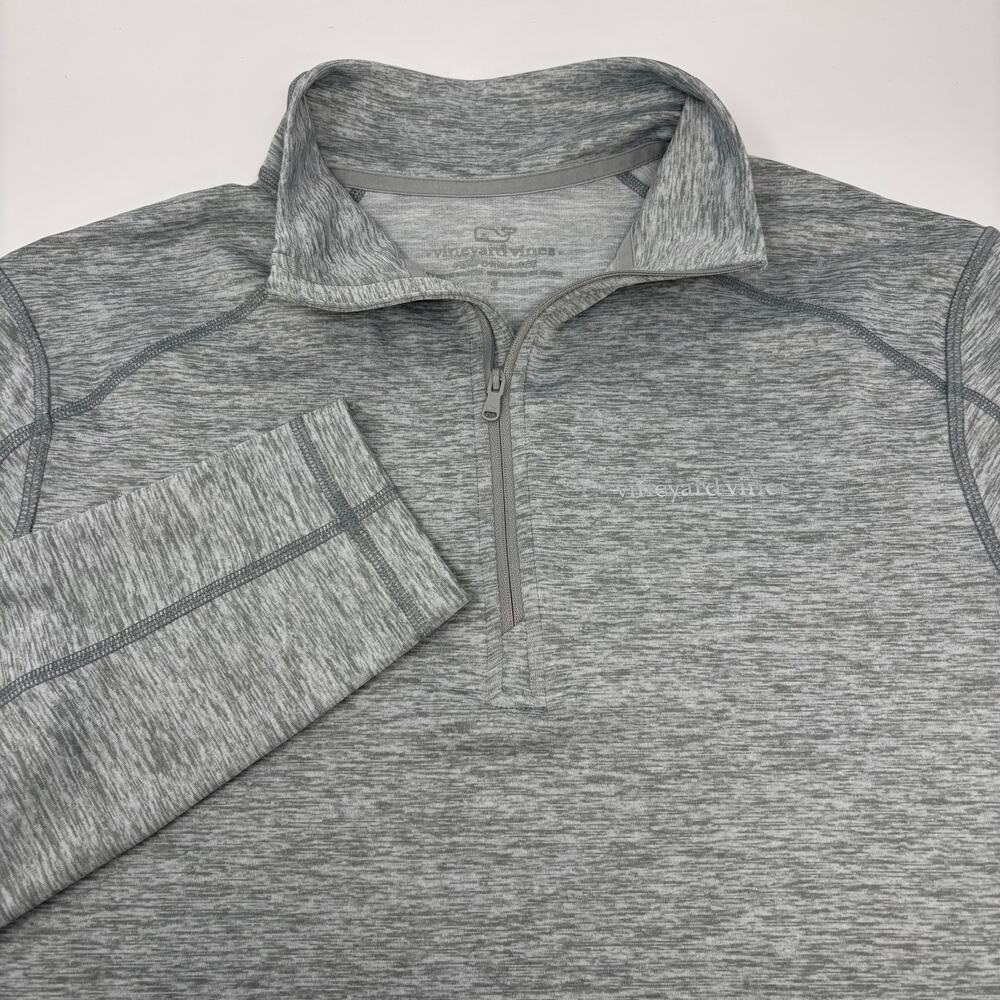 Vineyard Vines Performance Mens‎ Small Gray 1/4 Zip Long Sleeve Pullover Sweater